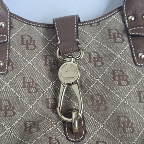 Dooney & Bourke Olive Green & Dark Brown Purse - Picture 7 of 15
